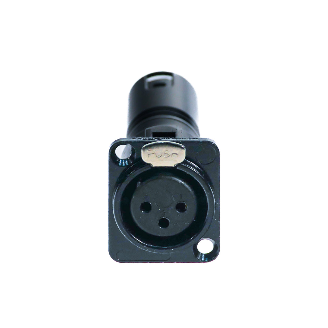 Perfex XLR Maschio a XLR Femmina Chassis Connettore (Nero)