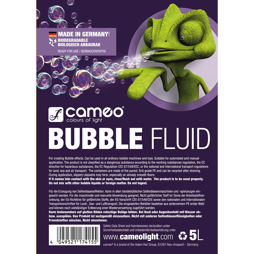 Cameo BOBLEVÆSKE 5 L - Liquido speciale per creare bolle di sapone 5 L
