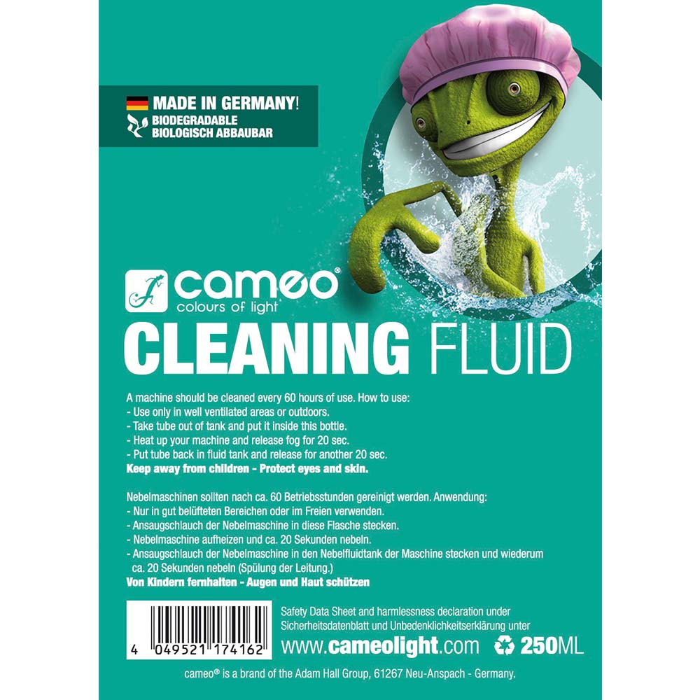 Cameo RENSEVÆSKE 0,25 L – Liquido speciale per la pulizia delle macchine del fumo 250 ml