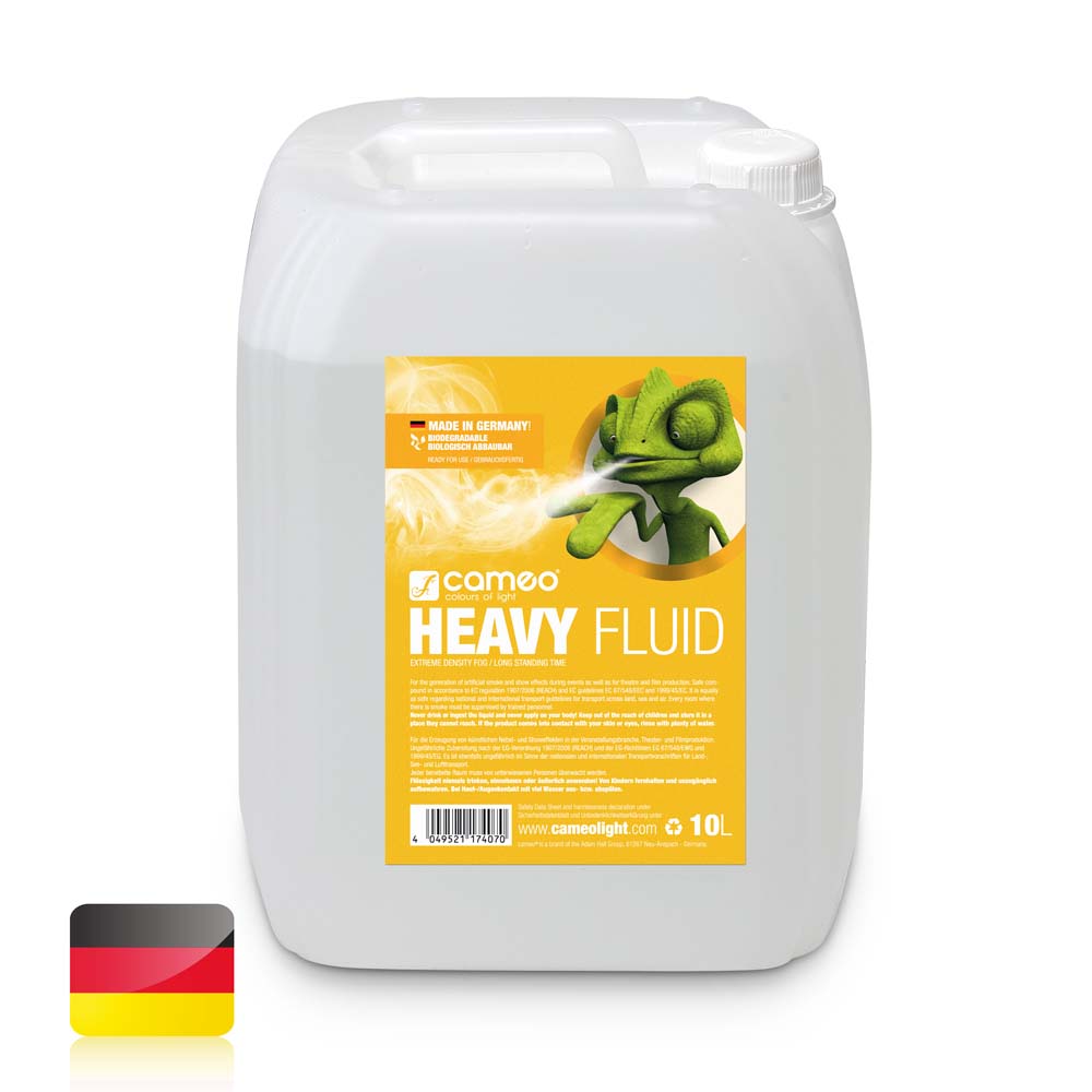 Cameo HEAVY FLUID 10 L – Liquido per nebbia con densità molto elevata e tempo di sospensione molto lungo 10 L