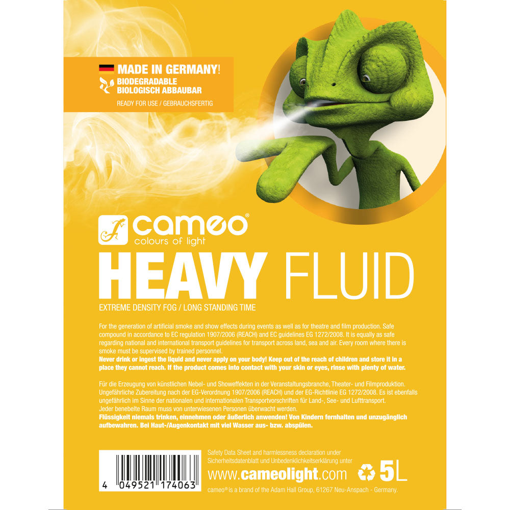 Cameo HEAVY FLUID 5 L - liquido per fumo con densità molto elevata e tempo di permanenza molto lungo 5 L
