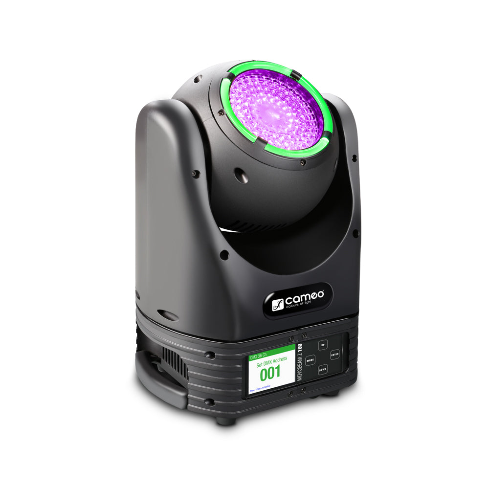 Cameo MOVO BEAM Z100 - moving head Beam con rotazione illimitata, anello LED e zoom