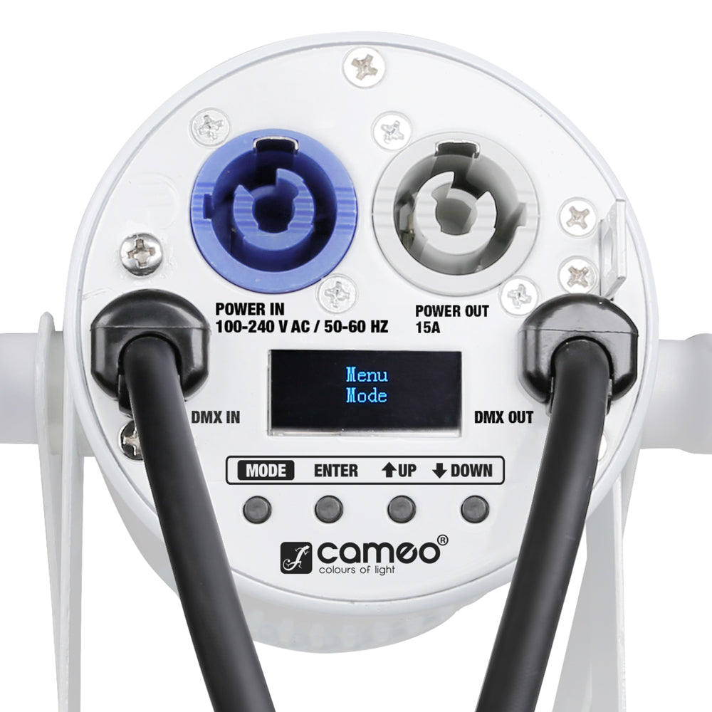 Cameo Q-SPOT 15 RGBW WH - Faretto compatto con 15W RGBW LED in involucro bianco