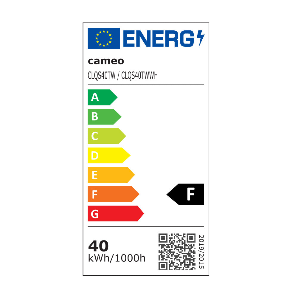 Cameo Q-SPOT 40 TW - Spot compatto con LED bianco regolabile da 40 W, in nero