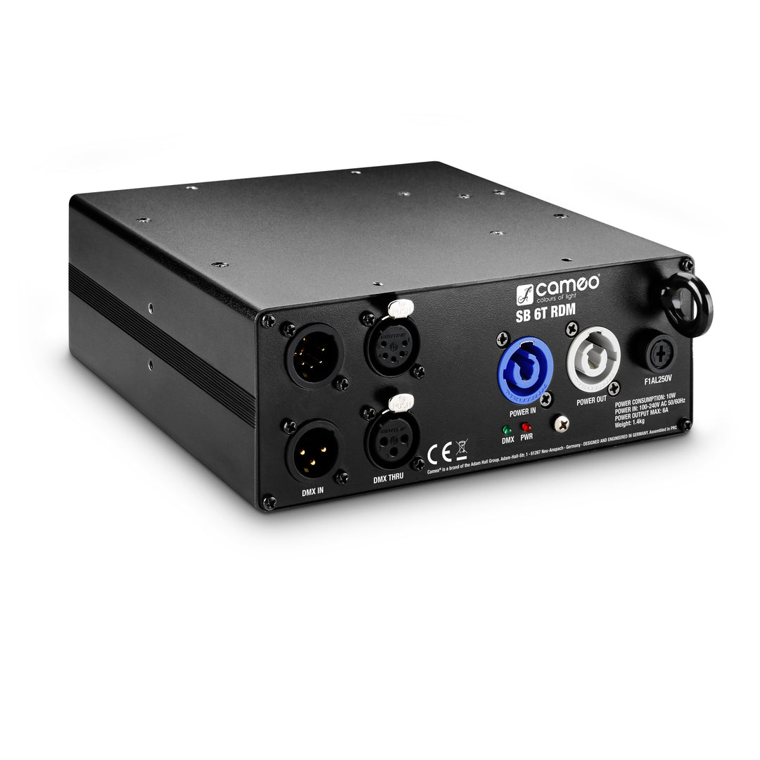 Cameo SB 6 T RDM - splitter/booster DMX/RDM a 6 uscite con connettori a 3 e 5 poli
