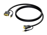 ProCab SVGA han > SVGA han & Stereo Audio Jack 3 meter