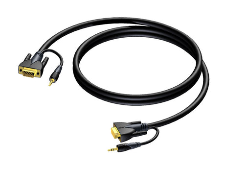 ProCab SVGA han > SVGA han & Stereo Audio Jack 3 meter