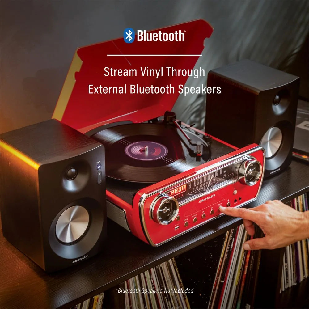 Crosley Powel CR6047A Giradischi 7-in-1 con Bluetooth, CD e radio