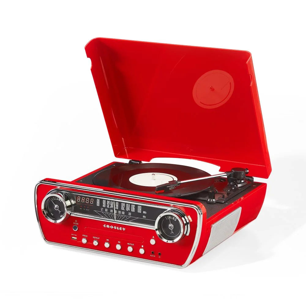 Crosley Powel CR6047A Giradischi 7-in-1 con Bluetooth, CD e radio