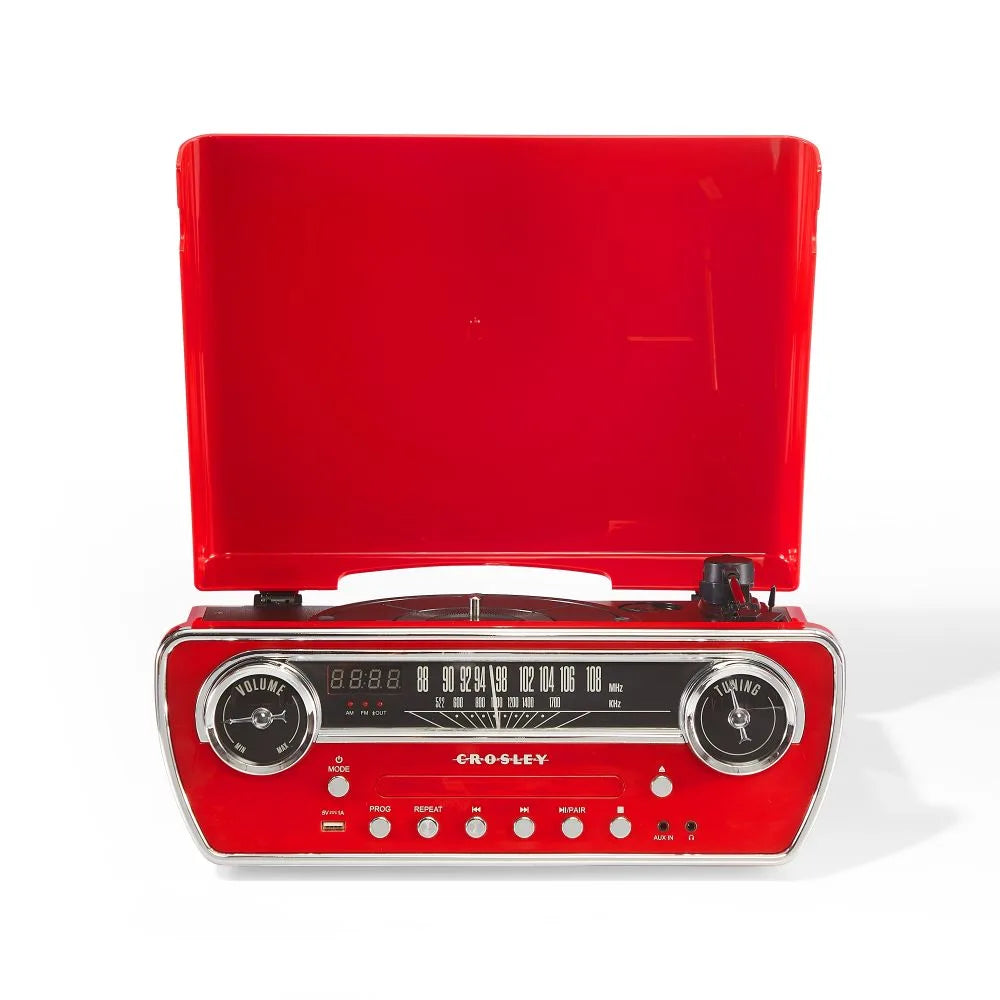 Crosley Powel CR6047A Giradischi 7-in-1 con Bluetooth, CD e radio