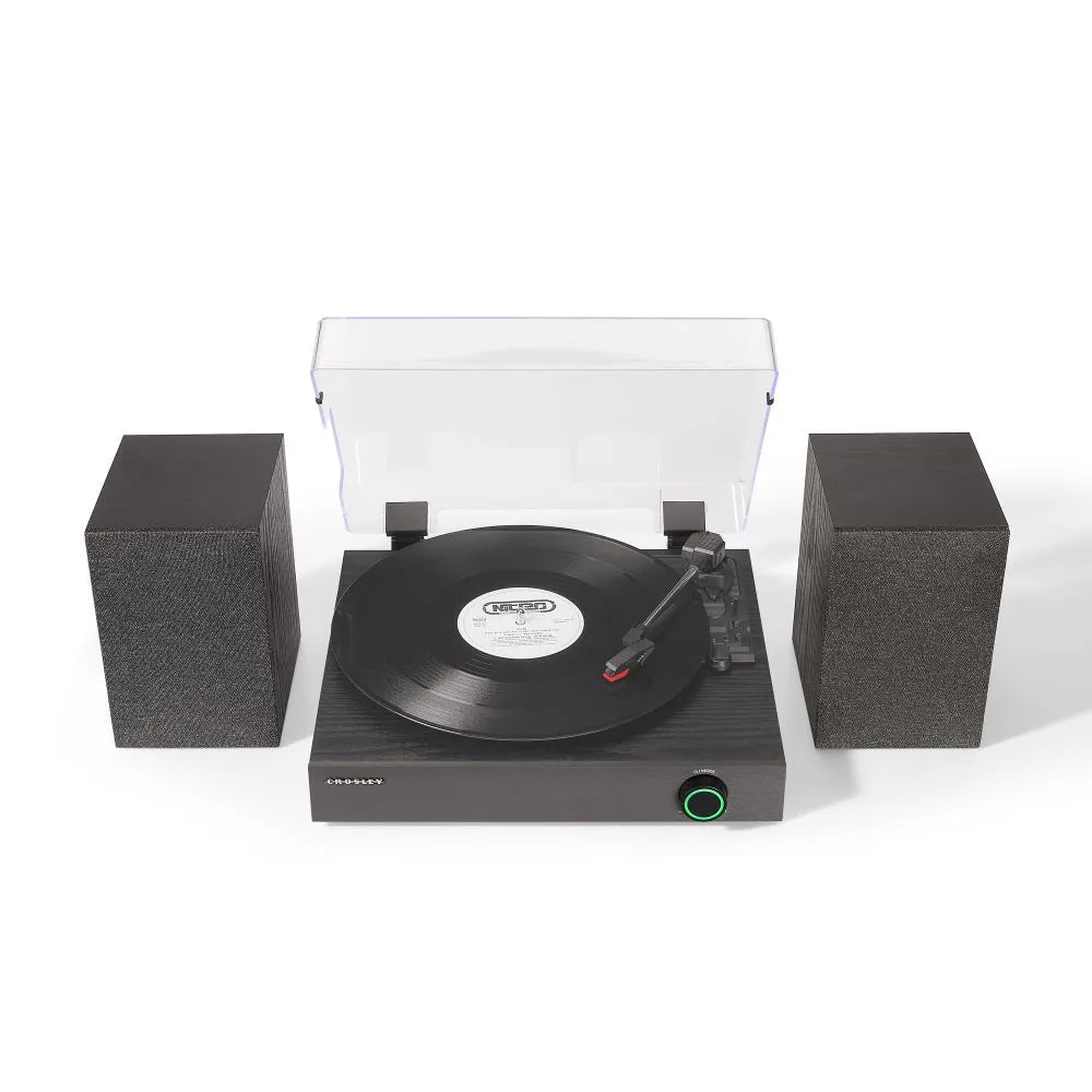Crosley Zane Giradischi con altoparlanti, nero
