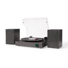 Crosley Zane Giradischi con altoparlanti, nero