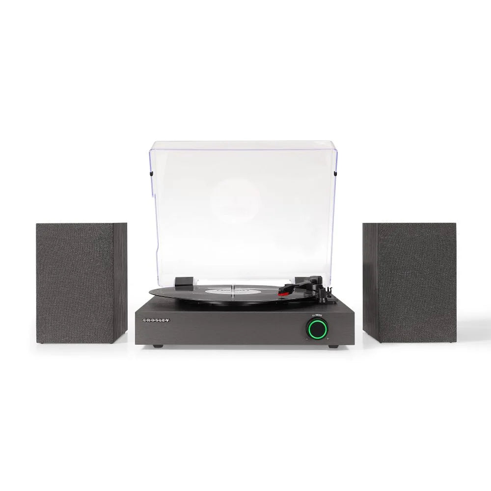 Crosley Zane Giradischi con altoparlanti, nero