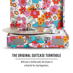 Crosley Cruiser Plus Giradischi Bluetooth bidirezionale (Groovy Floral)