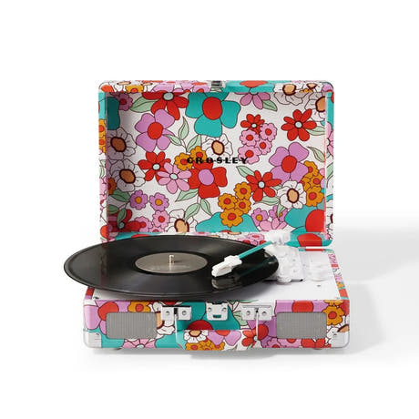 Crosley Cruiser Plus Giradischi Bluetooth bidirezionale (Groovy Floral)