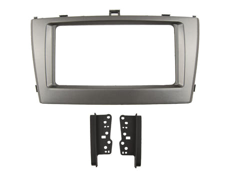 Cornice 2-DIN per Toyota Avensis T27 (Argento)