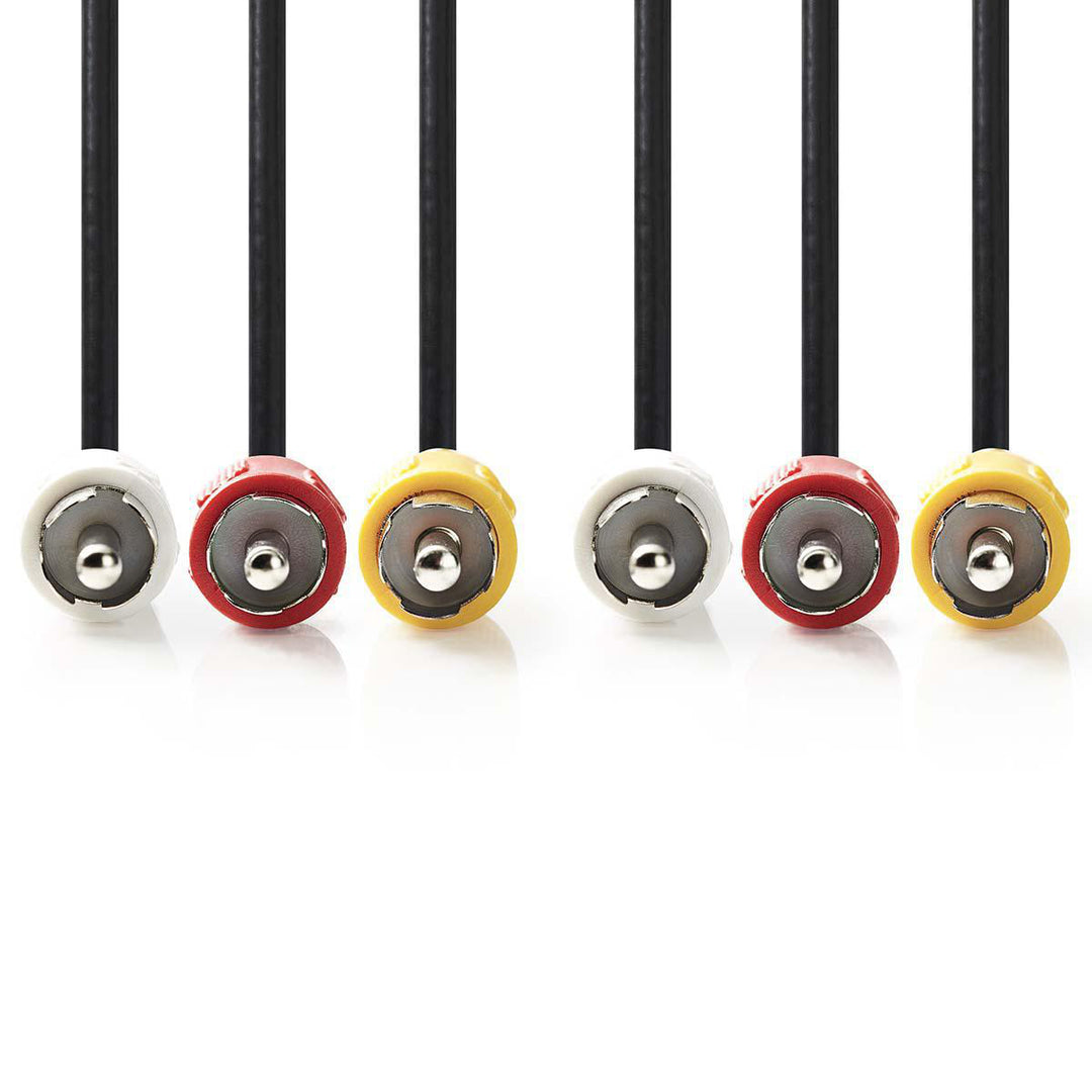 Cavo video composito, 3 x RCA maschio /3 x RCA maschio, 1.5 m.