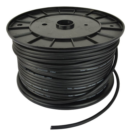 Cavo Microfono su Bobina (Nero, 100m)