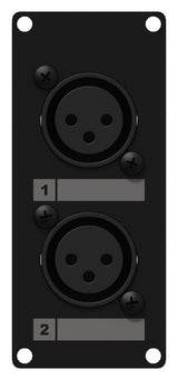 Caymon CASY125 1 plads, plade 2 x XLR hun > 3-pin