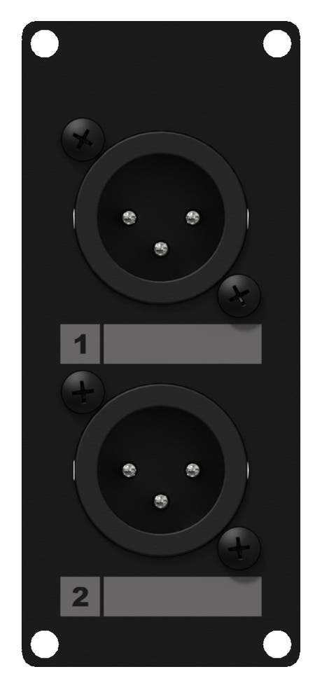 Caymon CASY126 1 plads, plade 2 x XLR han > 3-pin