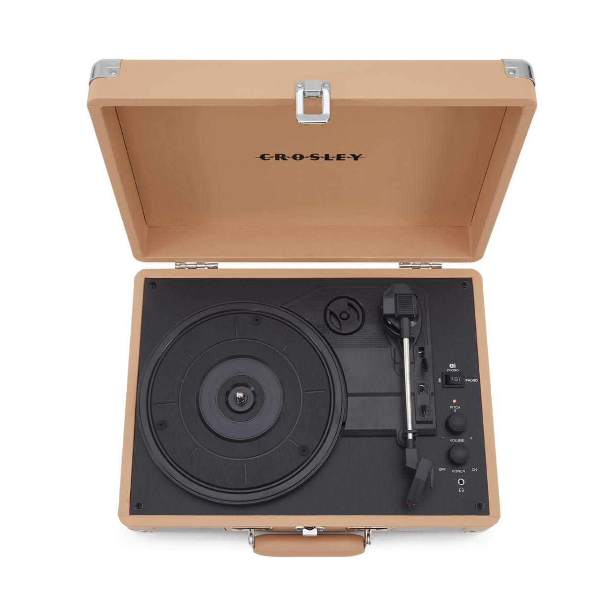 Crosley Cruiser Plus Turntable Two-Way Bluetooth (Light Tan)