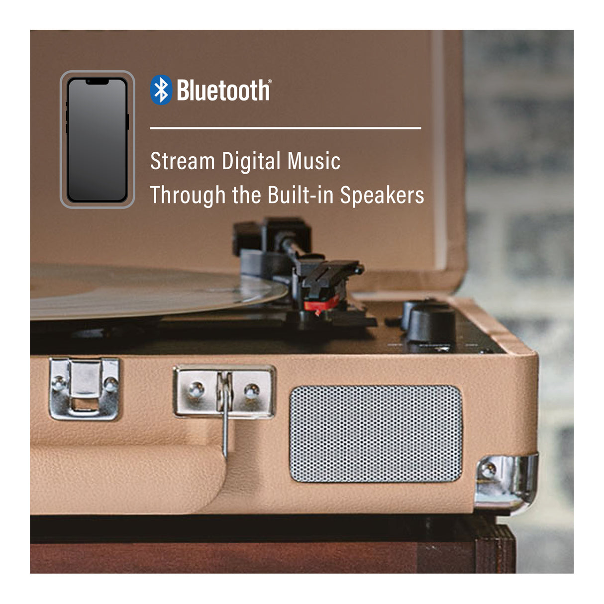 Crosley Cruiser Plus Turntable Two-Way Bluetooth (Light Tan)