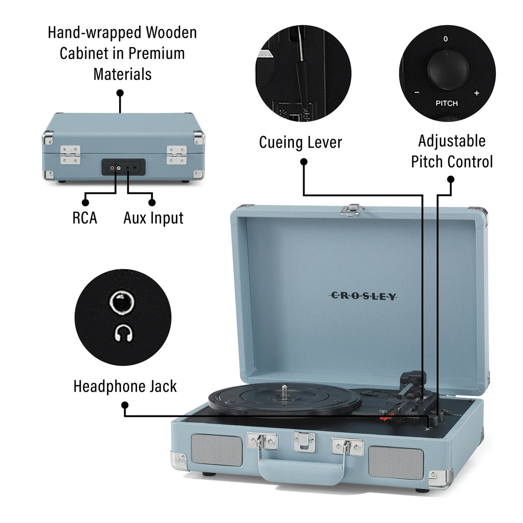 Crosley Cruiser Plus Giradischi Bluetooth bidirezionale (Tormalina)
