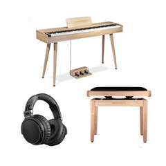 Grooveland DDP-140 Pianoforte elettrico (legno) Bundle