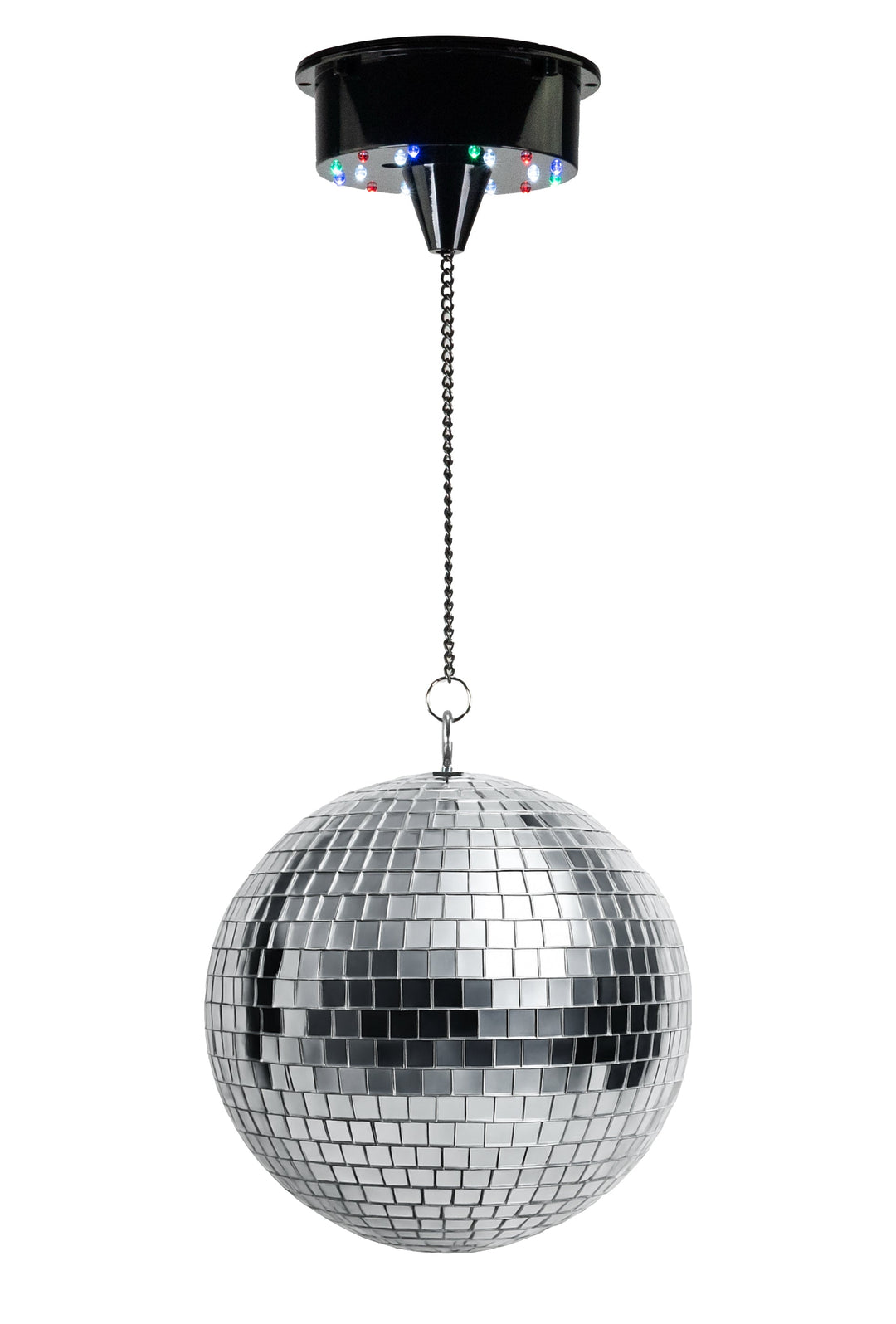 Sfera da discoteca a batteria con LED (20 cm) & pinspot
