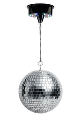 Sfera da discoteca a batteria con LED (20 cm) & pinspot