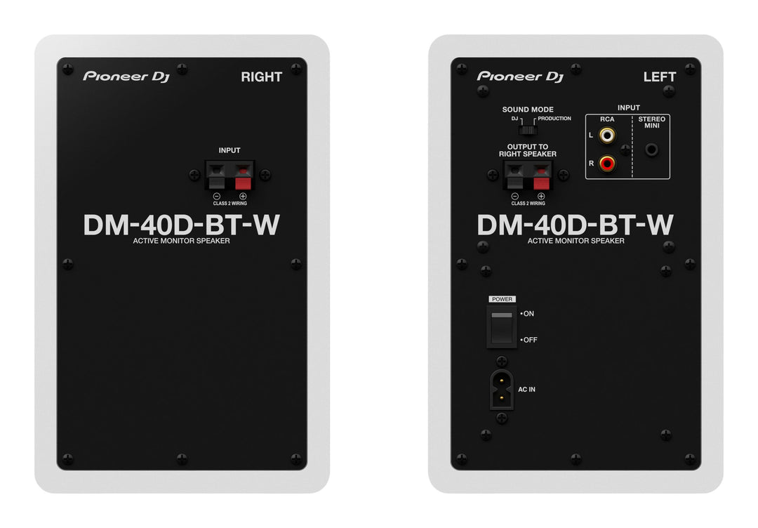 Pioneer DJ DM-40D-BT-W Monitor da Studio con Bluetooth (Bianco)