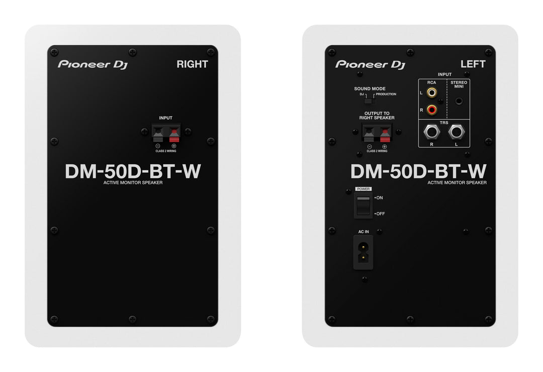 Pioneer DJ DM-50D-BT-W - Monitor da Studio con Bluetooth (Bianco)