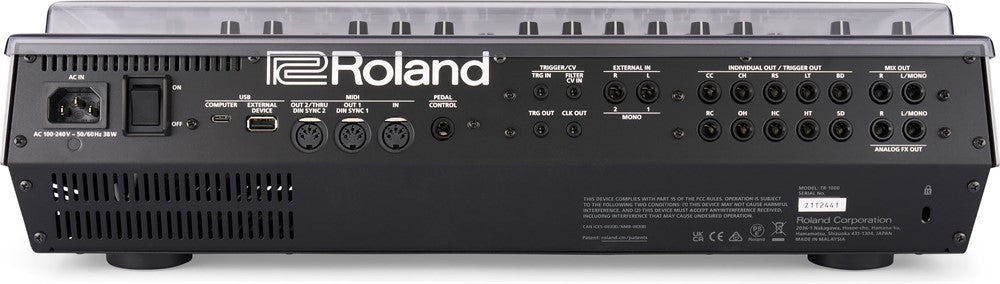 Cover di protezione Decksaver per Roland TR-1000