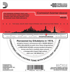 Daddario EJ17 Phosphor Bronze Corde per Chitarra (Medium, 13-56)