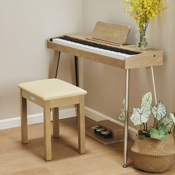 Donner Bench panca per pianoforte beige