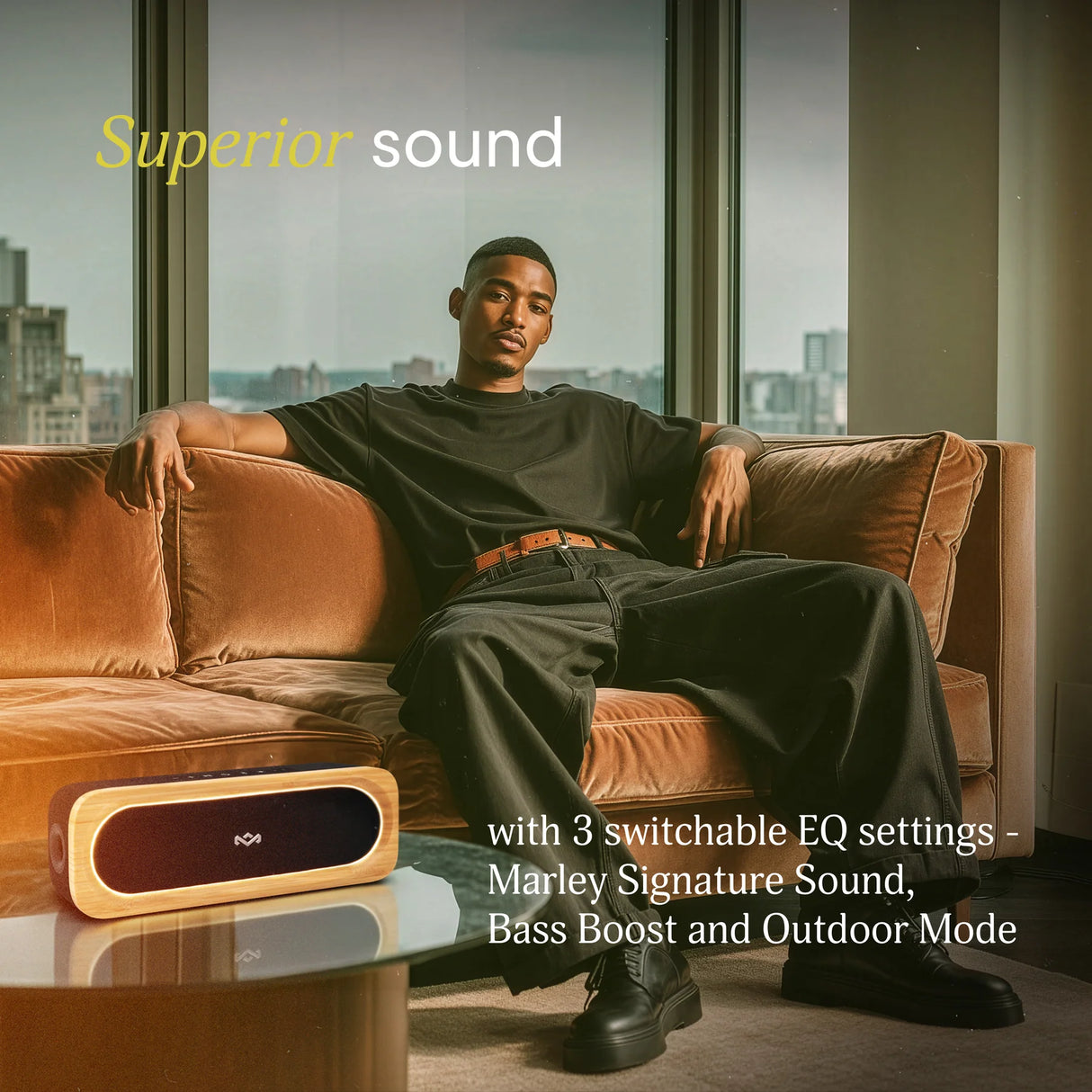MARLEY Get Together 3 Bluetooth Altoparlante (Nero) NUOVO!