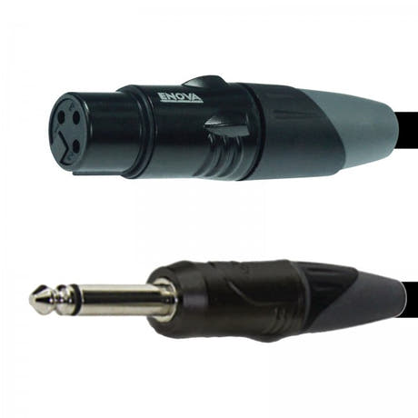 Enova mikrofonkabel XLR hun til monojack 6 meter