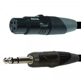 Enova mikrofonkabel XLR hun til stereo jack 6 meter