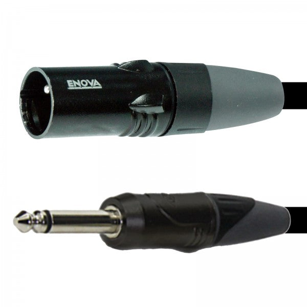 Enova mikrofonkabel XLR han til mono jack 2 meter
