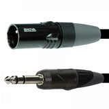 Enova mikrofonkabel XLR han til stereo jack 1 meter