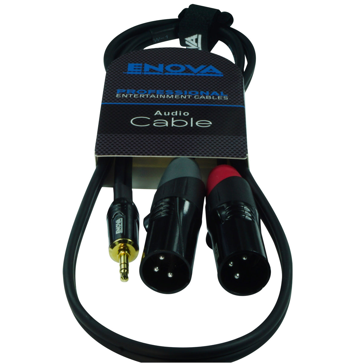 Enova adapter kabel MiniJack > 2 x XLR han, 2 meter