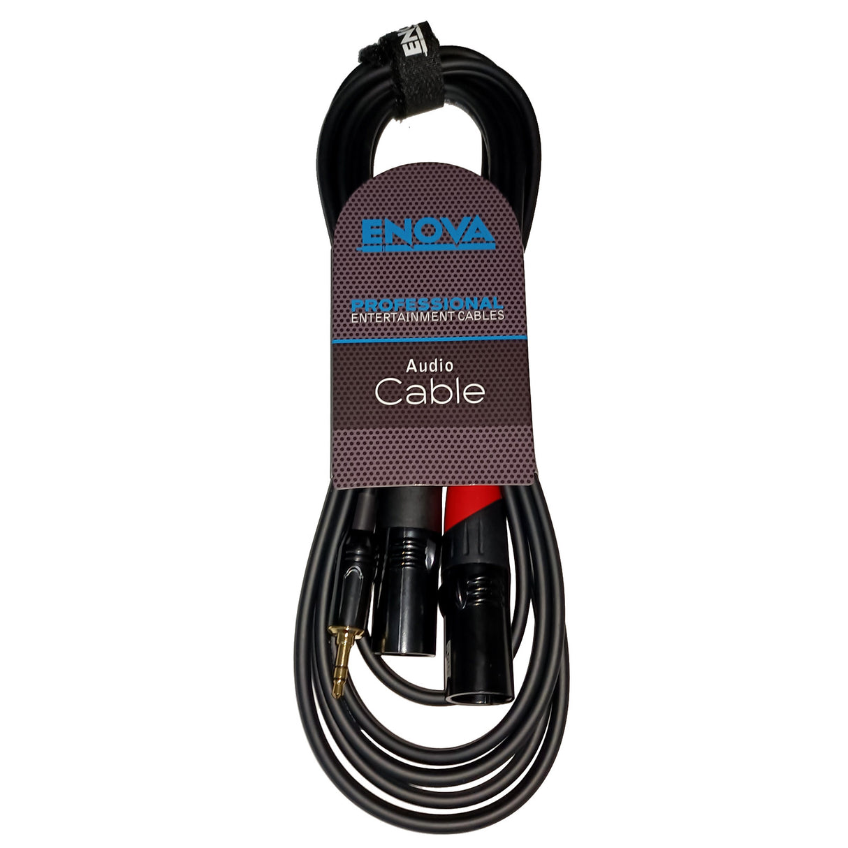 Enova adapter kabel MiniJack > 2 x XLR han, 2 meter