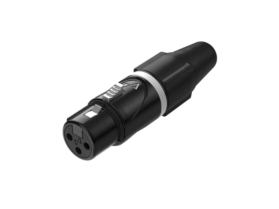 Enova Nxt XLR 3-pin connettore per cavo femmina nero con contatti dorati