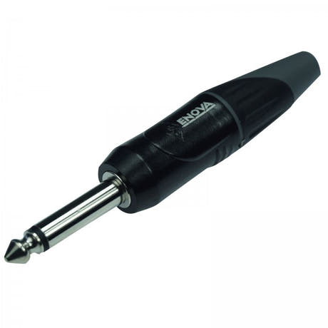 Enova connettore per cavo mono jack 1/4", corpo nero