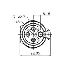 Cavo XLR Enova con connettore femmina, nero IP67 per esterni