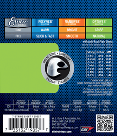 Elixir Optiweb Corde per Chitarra (7-String, 10-56 Light)