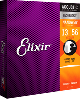 Elixir Nanoweb Bronze 80/20 Corde per Chitarra (Medium 13-56)