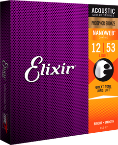 Elixir Nanoweb Phosphor Bronze Corde per Chitarra (Light, 12-53)