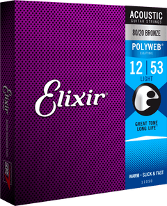 Elixir Polyweb Bronze 80/20 Corde per Chitarra (Light, 12-53)