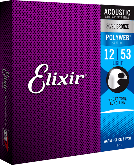 Elixir Polyweb Bronze 80/20 Corde per Chitarra (Light, 12-53)